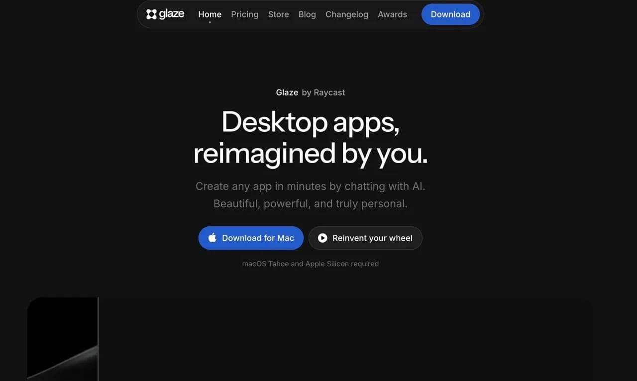 Glaze: crea apps de escritorio para Mac con IA describiendo lo que quieres